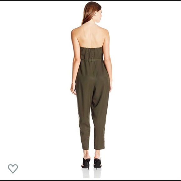 NWT BCBGeneration Strapless Olive Jumpsuit - Picture 2 of 3